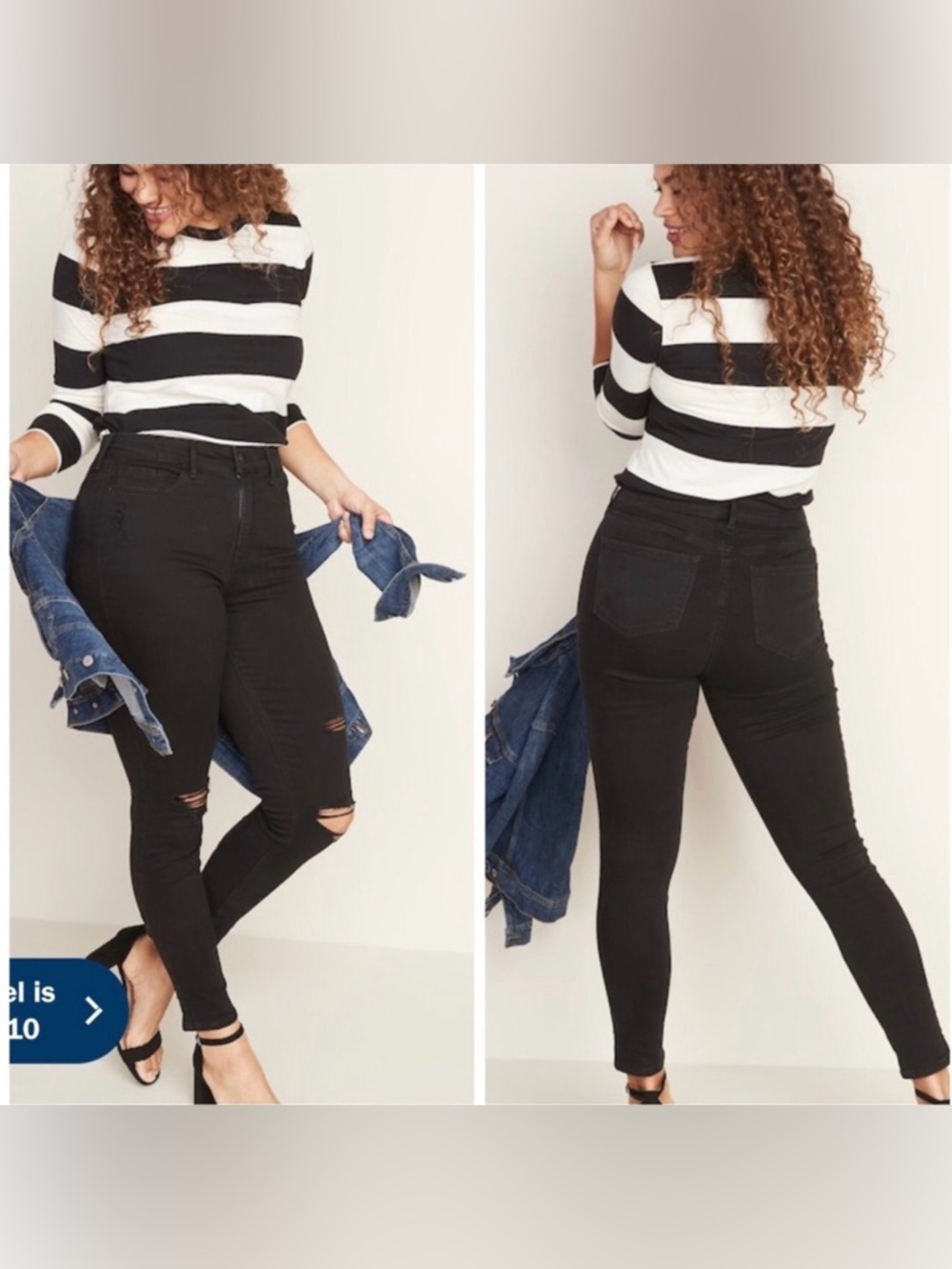 Distressed Rockstar Super Skinny Black Jeans
